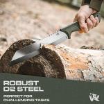 ODENWOLF Survival Machete with Sheath and Grip