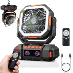 Portable Rechargeable Camping Fan with LED Lantern