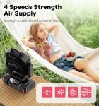 Portable Rechargeable Camping Fan with LED Lantern