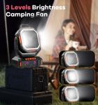 Portable Rechargeable Camping Fan with LED Lantern