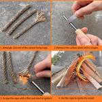 Waterproof Flint Magnesium Rod Set for Camping Fire