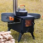 Foldable Stainless Steel Camping Stove - No Electricity Needed