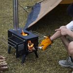 Foldable Stainless Steel Camping Stove - No Electricity Needed