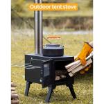 Foldable Stainless Steel Camping Stove - No Electricity Needed