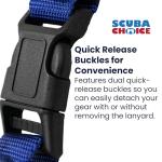 Shark Coil Lanyard with Steel Snap, Blue