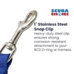 Shark Coil Lanyard with Steel Snap, Blue