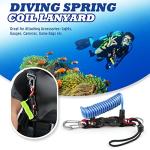 Heavy Duty Scuba Diving Coiled Safety Lanyard