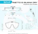 Cressi Tinetto Dry Set Snorkeling Gear, Aqua Blue