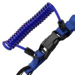 Shark Coil Lanyard with Steel Snap, Blue