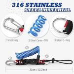 Heavy Duty Scuba Diving Coiled Safety Lanyard