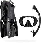Cressi Explorer Snorkeling Set, Black, S/M