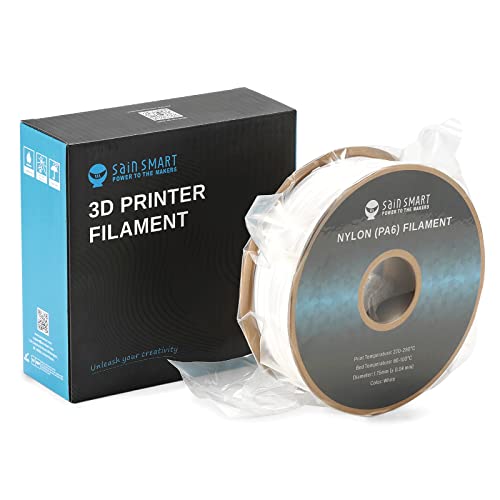 SainSmart 1.75mm PA6 Nylon Filament, 1kg, White