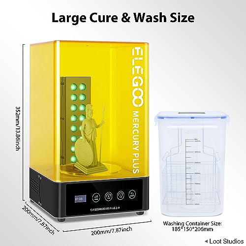 ELEGOO Mercury Plus 2.0 3D Resin Washing Curing Box