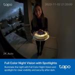 Tapo TD21 Wireless 2K Battery Video Doorbell Camera