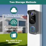 Wireless Video Doorbell Camera with 2-Way Audio