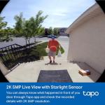 Tapo D235 2K Wireless Video Doorbell with Chime