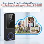 Wynoxian 1080P Wireless Video Doorbell Camera