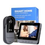 Winnes 1080P Video Doorbell Camera with Monitor