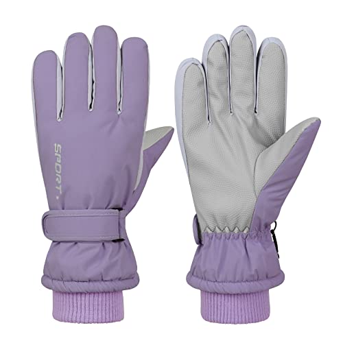 Warm Waterproof Touchscreen Ski Gloves for Women