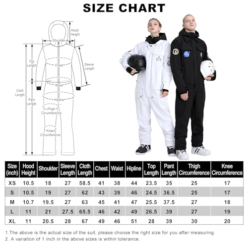 One-Piece Waterproof Snowsuit for Snow Sports