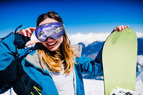 EXP VISION Snowboard Goggles with UV Protection - Blue