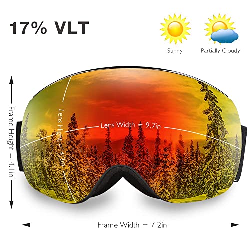 AKASO Mag Pro OTG Ski and Snowboard Goggles