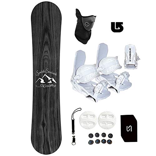 Symbolic Knotty Snowboard with Bindings and Accessories