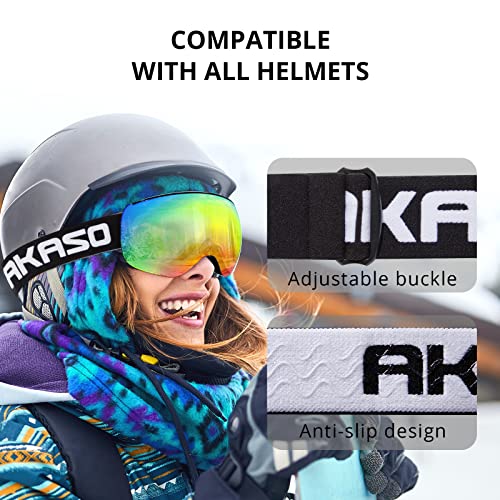 AKASO Mag Pro OTG Ski and Snowboard Goggles