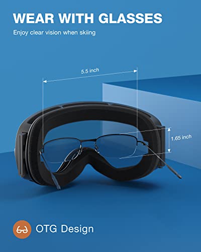 ZIONOR X OTG Snowboard Goggles with Detachable Lens