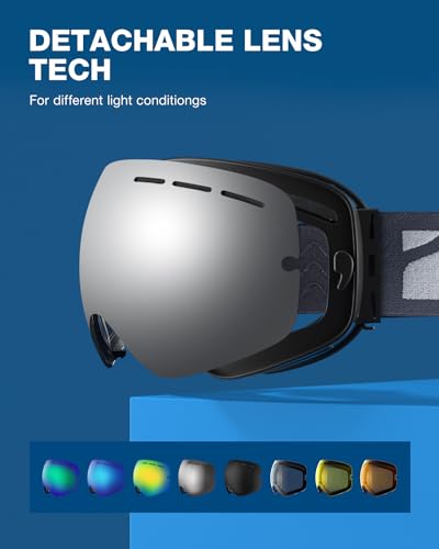 ZIONOR X OTG Snowboard Goggles with Detachable Lens