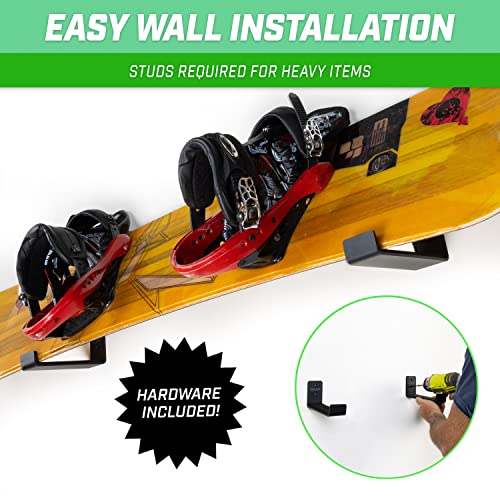 GoSports Snowboard & Skateboard Wall Mount Hangers