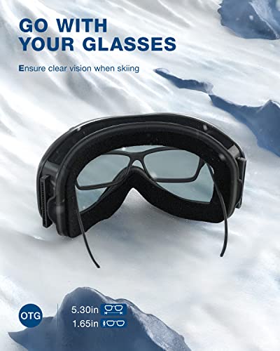 ZIONOR Lagopus Ski Goggles with OTG and UV Protection