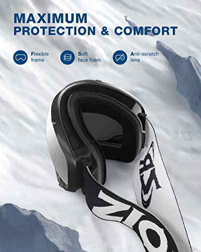 ZIONOR Lagopus Ski Goggles with OTG and UV Protection