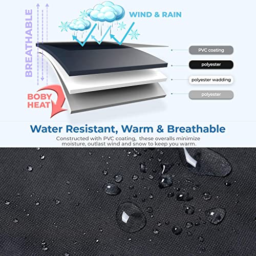 Sportneer Men's Waterproof Insulated Snow Bibs