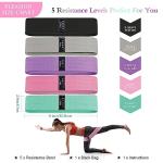 Fabric Resistance Bands - 5 Levels for Workouts