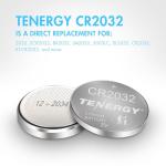 Tenergy 3V CR2032 Lithium Coin Cell Batteries, 10 Pack