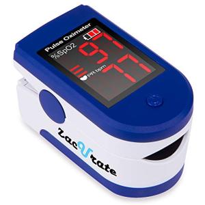 Zacurate Fingertip Pulse Oximeter Monitor - Blue