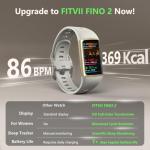 FITVII FINO 2 Slim Smart Fitness Tracker Watch
