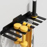 JNIHEEP Home Gym Storage Rack with 8 Hooks