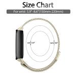 Champagne Gold Stainless Steel Band for Fitbit Luxe