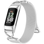 Silver Magnetic Mesh Bands for Fitbit Charge 5/6