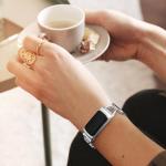 Silver Magnetic Mesh Bands for Fitbit Charge 5/6