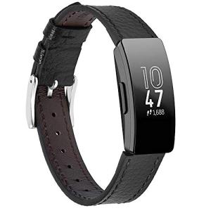 Leather Bands for Fitbit Inspire 3/2 - Black