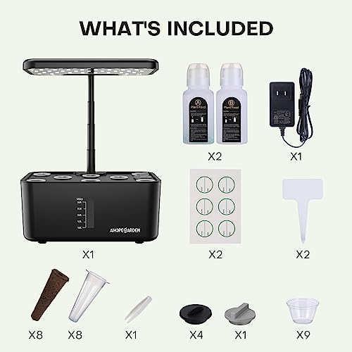 10-Pod Indoor Hydroponic Garden System with LED Light