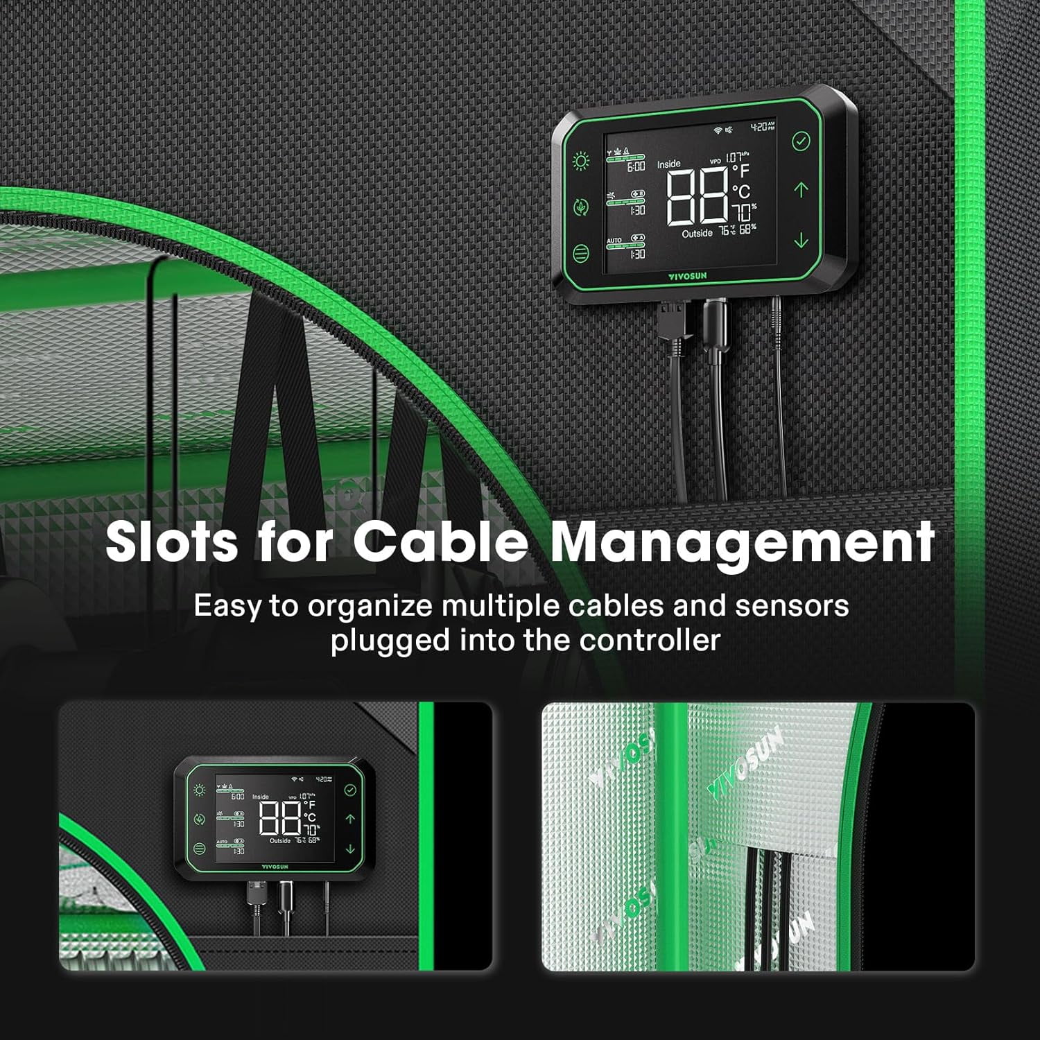 VIVOSUN 2-in-1 9x4 Grow Tent with Tray