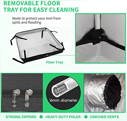 Zazzy Hydroponic Grow Tent 248x121x198 cm