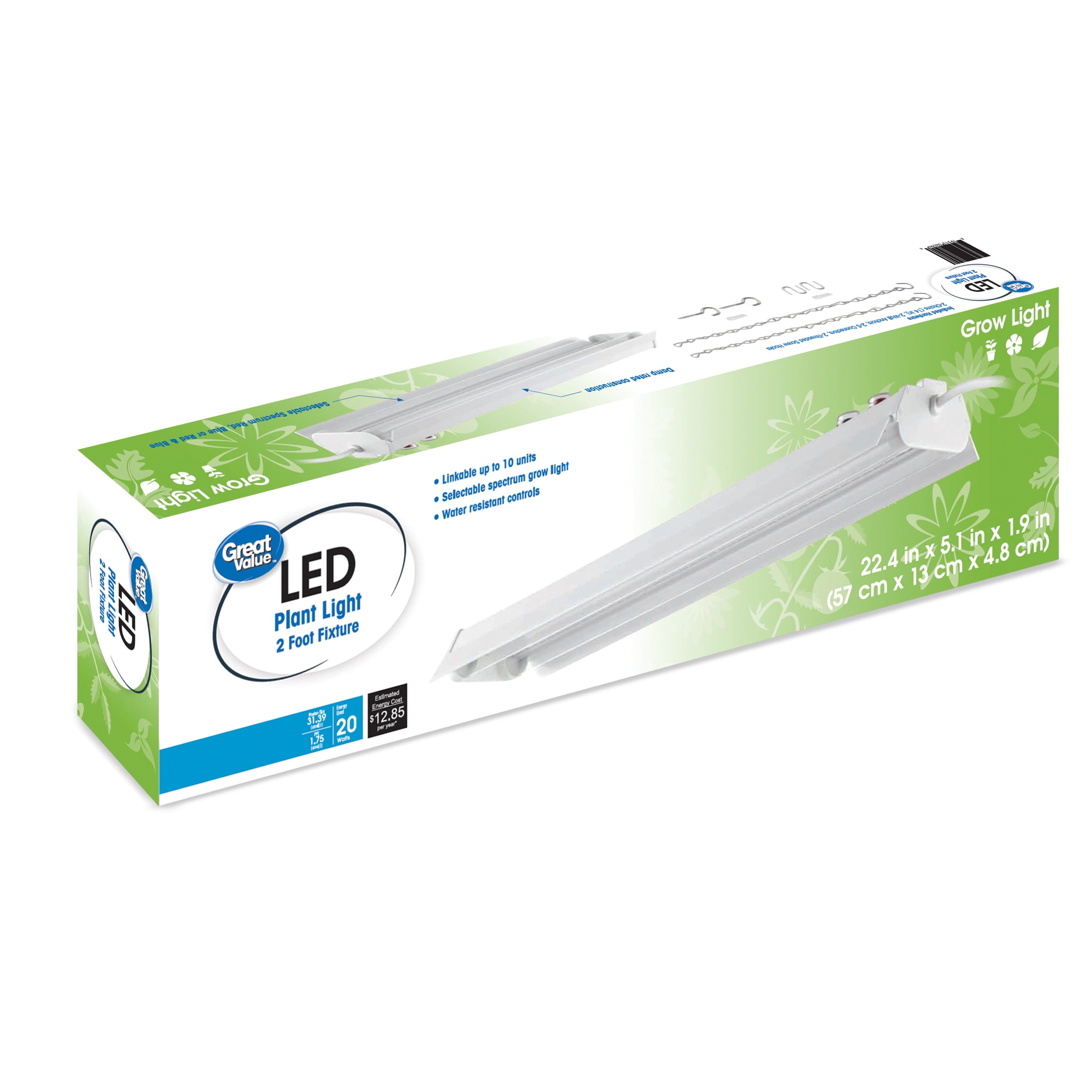 2 ft Linkable LED Grow Light with Spectrum Options