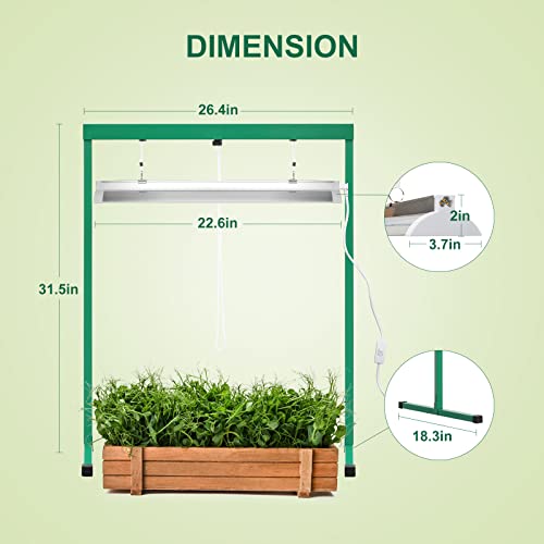 iPower 24W T5 Grow Light System with Stand
