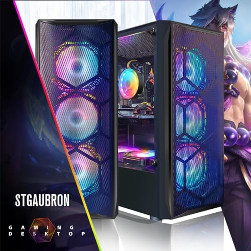 STGAubron High-Performance Gaming PC with RGB Setup