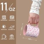 Pink Floral Golden Retriever Coffee Mug 11oz